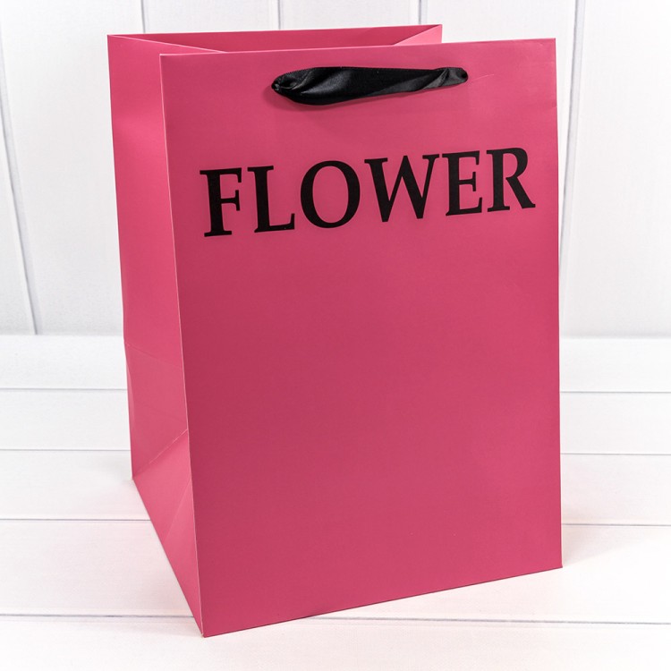 000179P/35 Пакет подарочный "Flower" Лиловый 25*25*35 210г 1/10 1/160