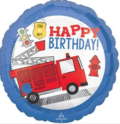 1202-3460 Шар 46см Happy Birthday Машина пожарная 1202-3460 Шар 46см Happy Birthday Машина пожарная
