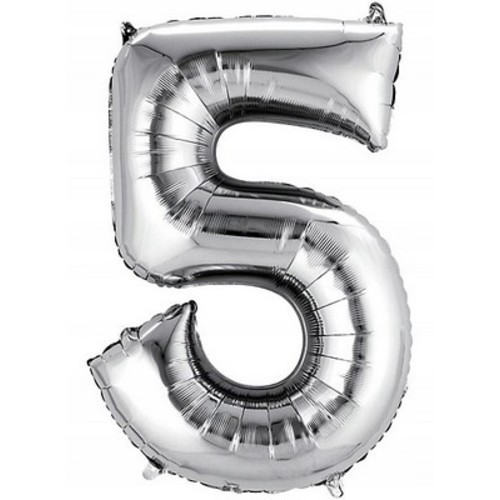 1207-3826 ЦИФРА 5 40" Металлик Silver 1207-3826 ЦИФРА 5 40" Металлик Silver
